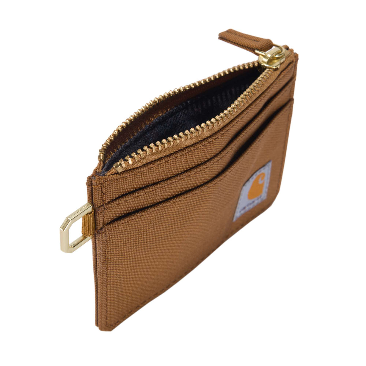 Carhartt Nylon Duck Zippered Card Keeper Wallet - Carhartt Brown