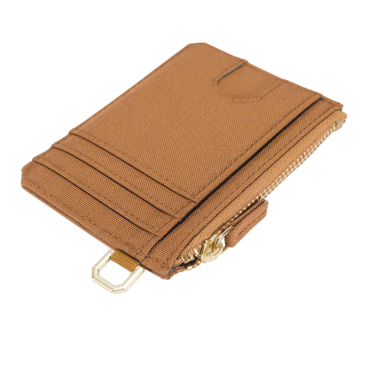 Carhartt Nylon Duck Zippered Card Keeper Wallet - Carhartt Brown