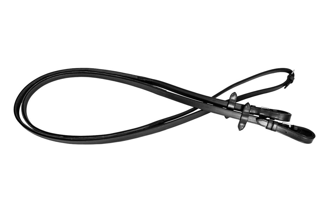 Platinum Leather Reins - Rubber Backed