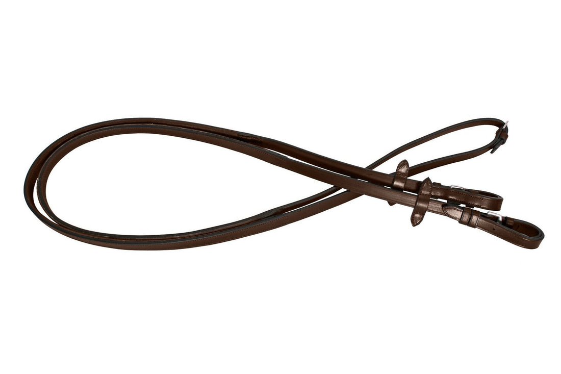 Platinum Leather Reins - Rubber Backed