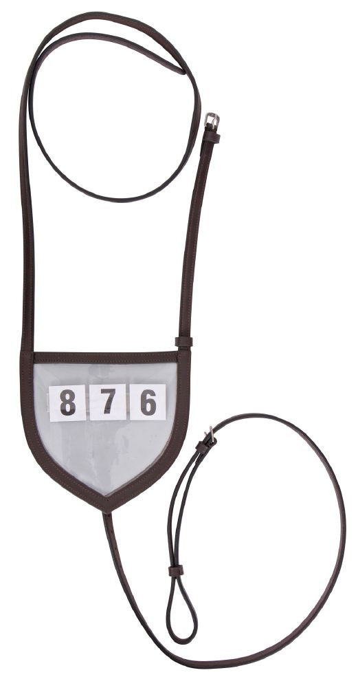 Platinum Show Bib Number Holder Brown
