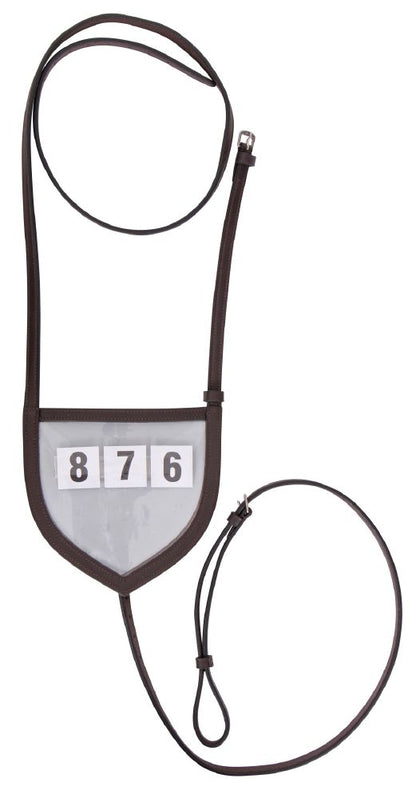 Platinum Show Bib Number Holder Brown