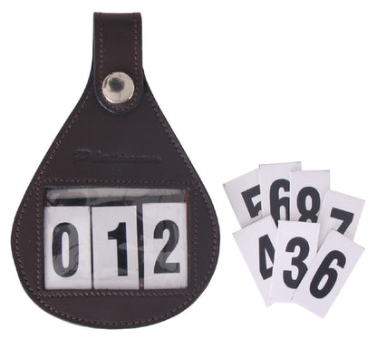 Platinum Leather Number Holder Brown