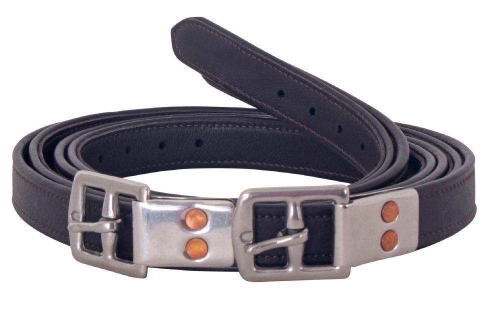 Platinum Signature Stirrup Leathers 25mm Brown