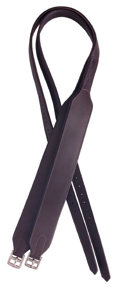 Platinum Balanced Padded Stirrup Leathers Brown