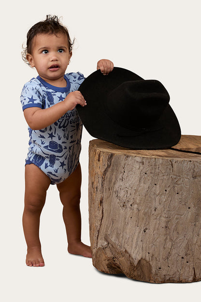 Ringers Western Boot Scootin Babies Short Sleeve Romper