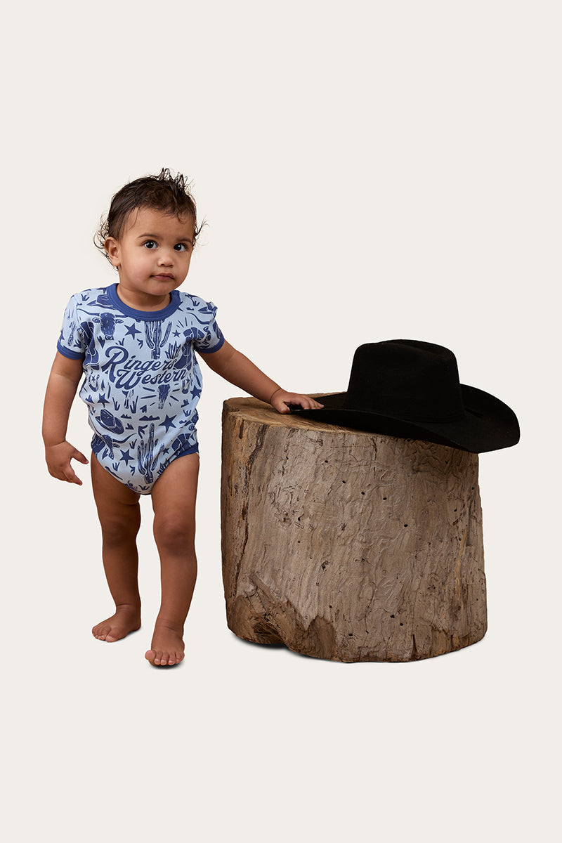 Ringers Western Boot Scootin Babies Short Sleeve Romper