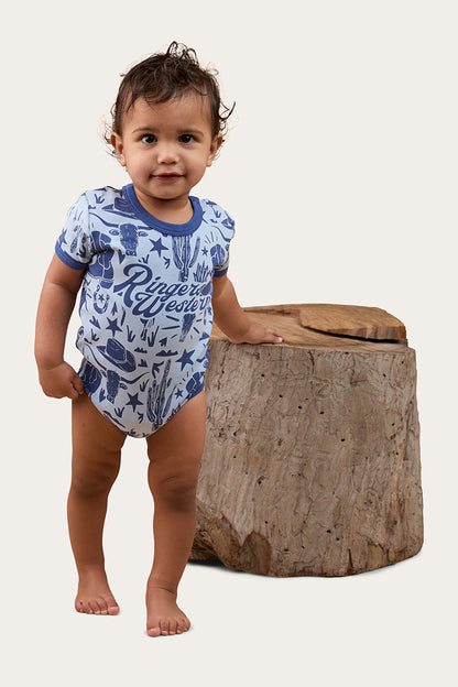 Ringers Western Boot Scootin Babies Short Sleeve Romper