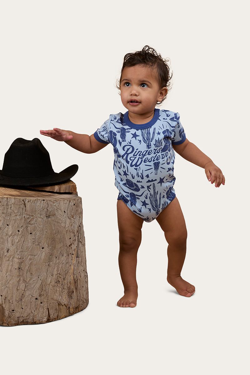 Ringers Western Boot Scootin Babies Short Sleeve Romper