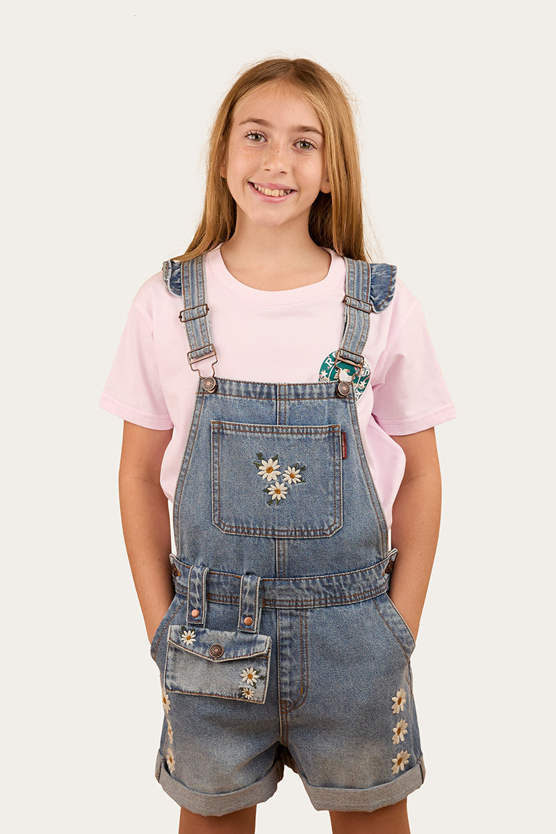 Ringers Western Bessie Kids Denim Short Overall