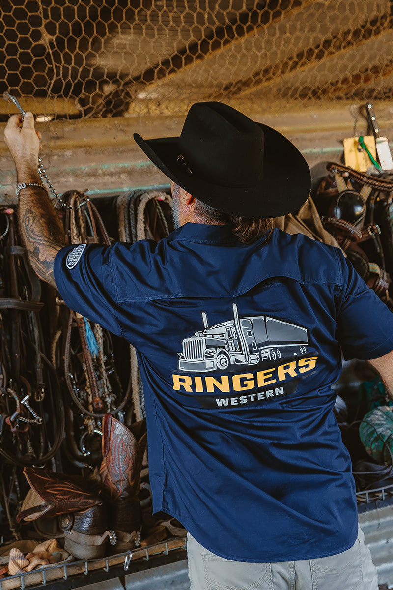 Ringers Western Big Rig Mens Short Sleeve Shirt