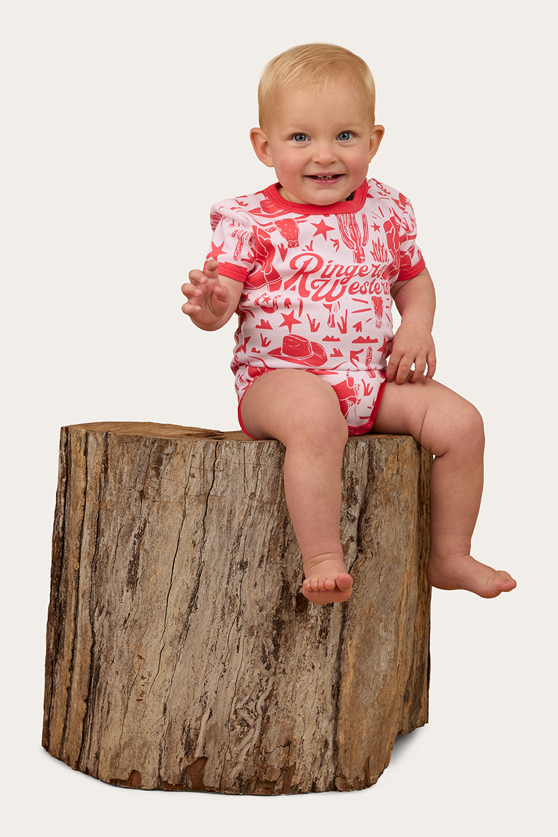 Ringers Western Boot Scootin Babies Short Sleeve Romper