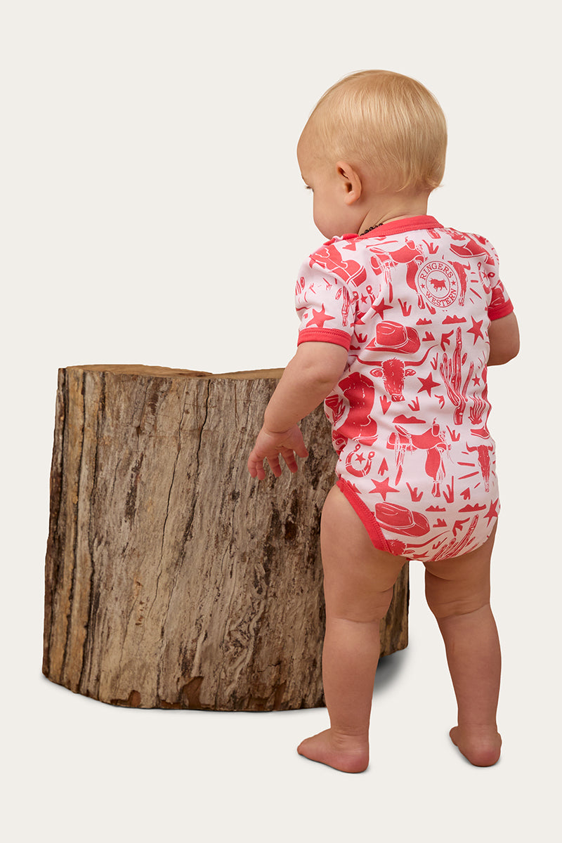 Ringers Western Boot Scootin Babies Short Sleeve Romper
