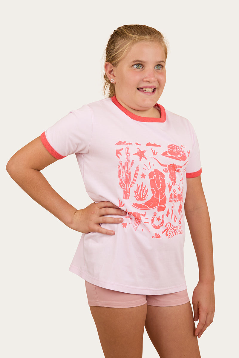 Ringers Wstern Boot Scootin Kids Ringer T-Shirt