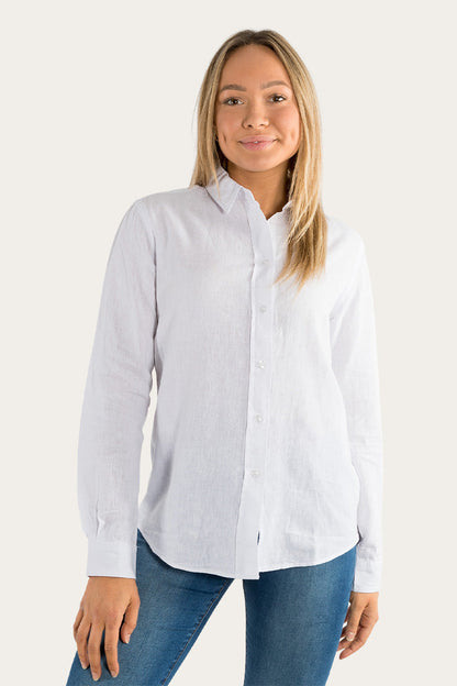 Ringers Western Hayley Womens Relaxed Linen Dress Shirt