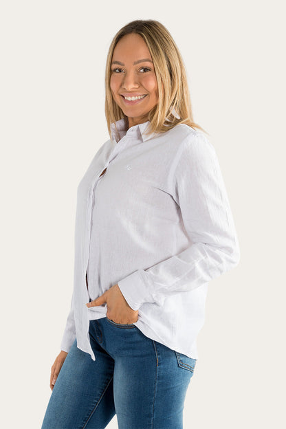 Ringers Western Hayley Womens Relaxed Linen Dress Shirt