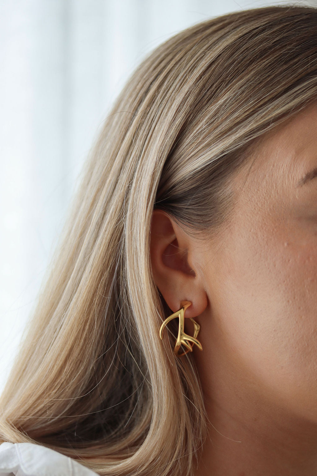 Whistle &amp; Pop Antler Hoop Earrings