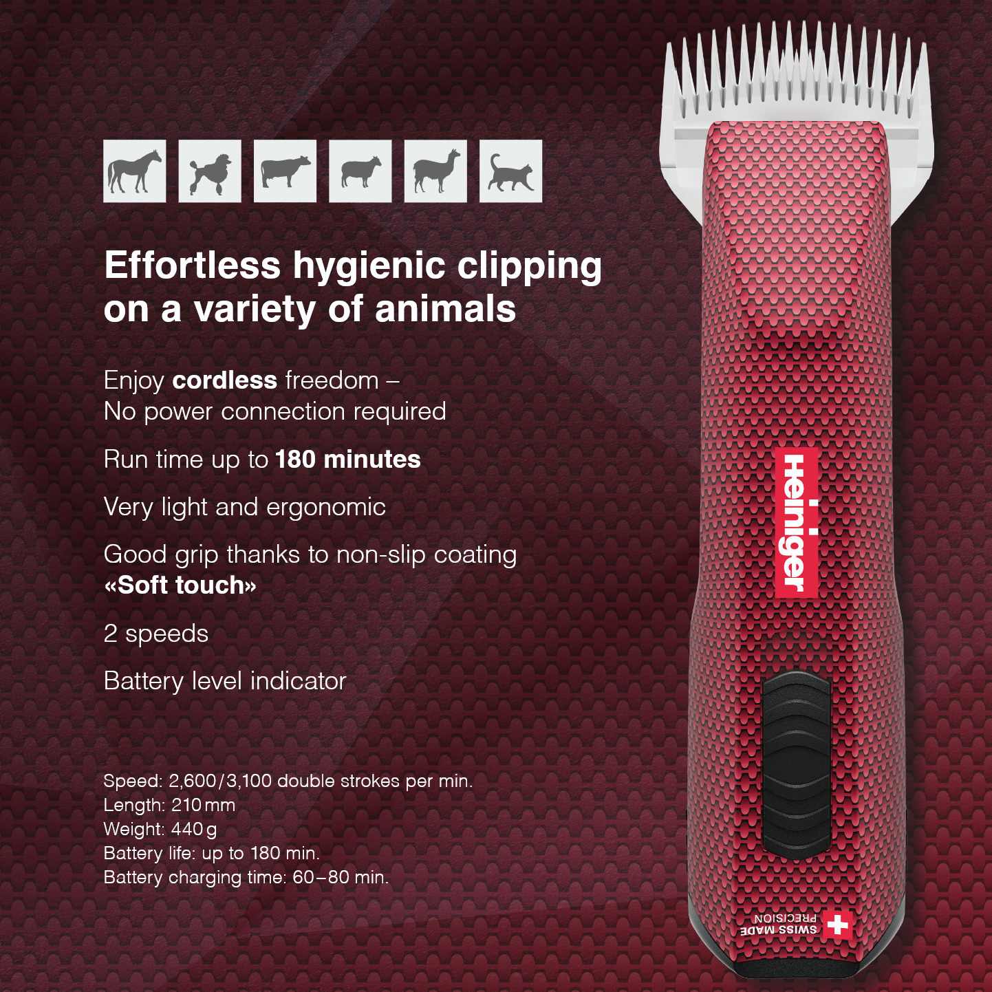 Heiniger Opal Xtend Horse Clippers