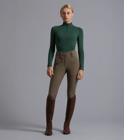 Description:Coco II Ladies Gel Full Seat Riding Breeches_Colour:Walnut_Position:1