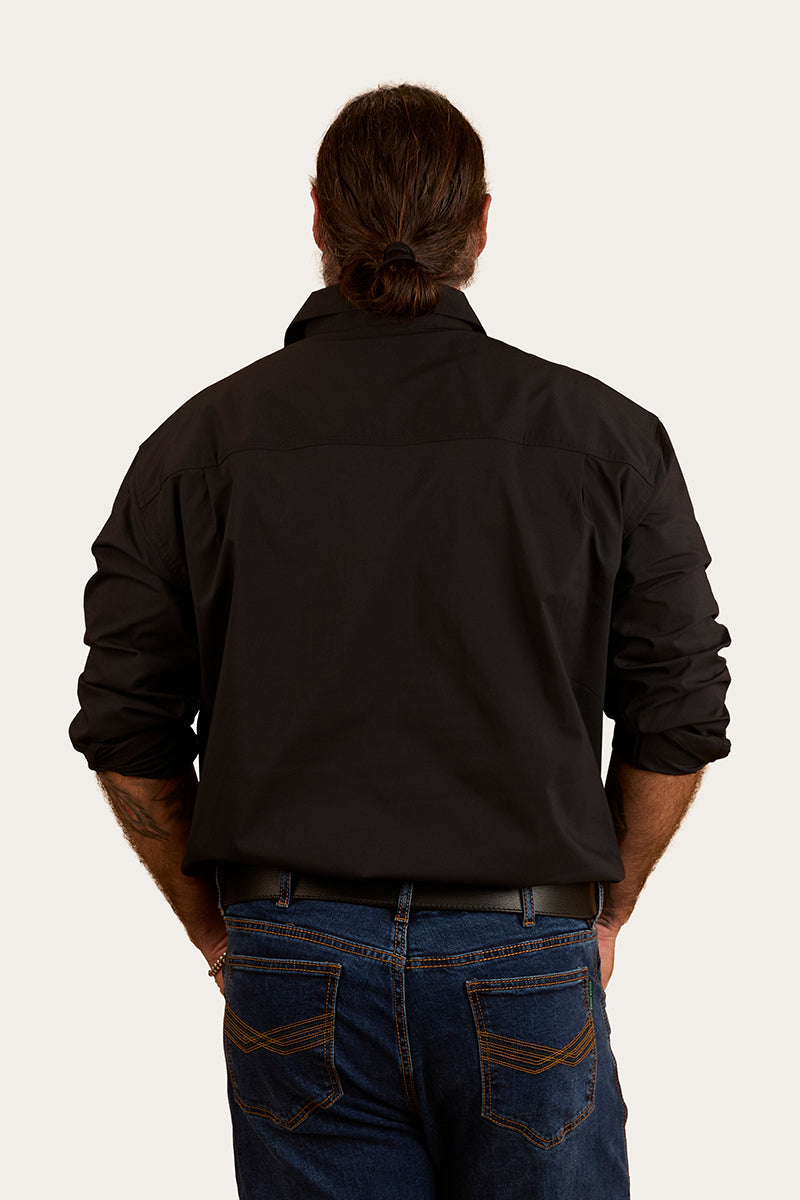 Ringers Western King River Mens Half Button Coolmax Work Shirt