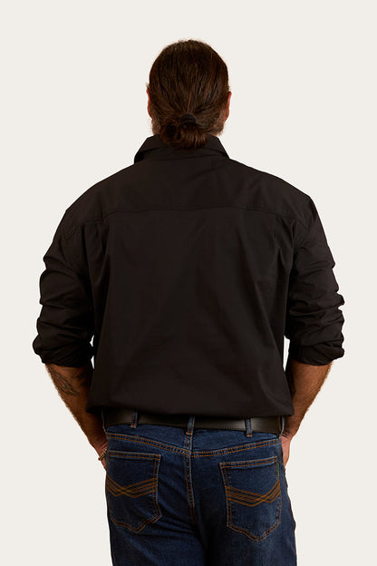 Ringers Western King River Mens Half Button Coolmax Work Shirt