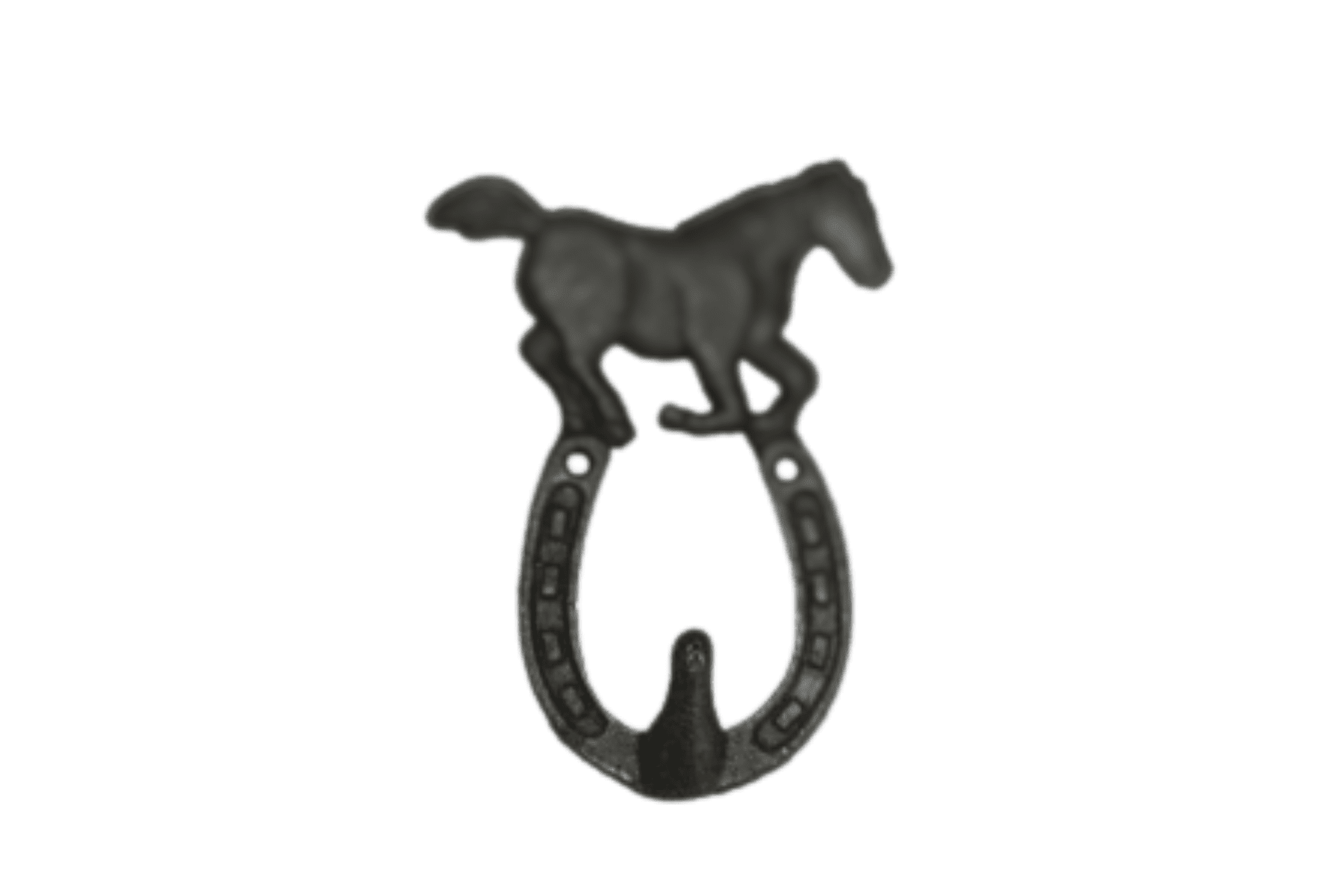 Cast Iron Horse Shoe Hook with Horse