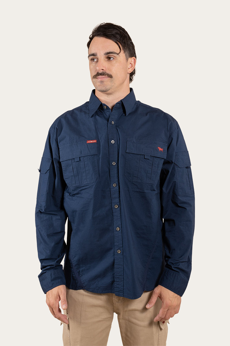 Ringers Western Pilbara Mens Ripstop Full Button Work Shirt