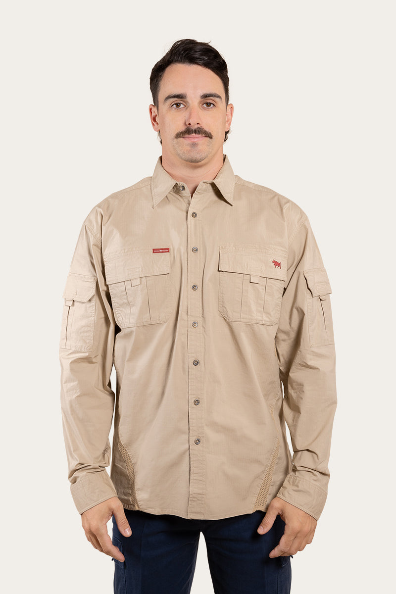 Ringers Western Pilbara Mens Ripstop Full Button Work Shirt