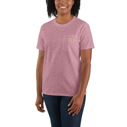 Carhartt Iconic Womens K87 Workwear Pocket T Shirt Foxglove Heather