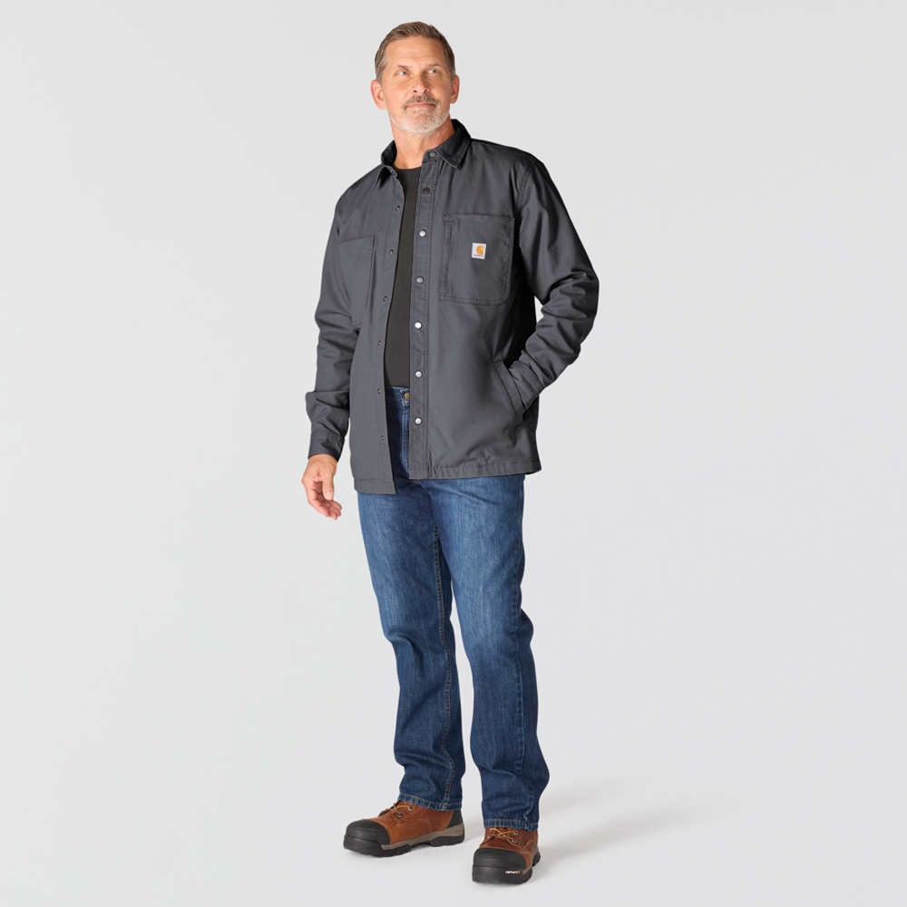 Carhartt Relaxed Fit Canvas Fleece Lined Shirt Jacket