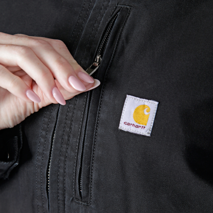 Carhartt Womens Detroit Canvas Jacket - Black detail