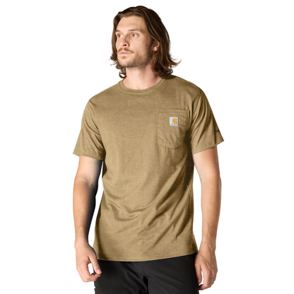 Carhartt Force Midweight Pocket T - Sandstone Heather