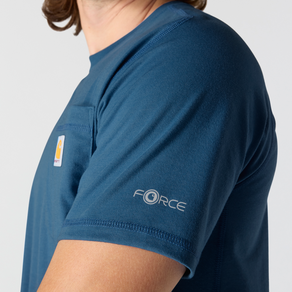 Carhartt Force Midweight Pocket T - Horizon Blue Heather