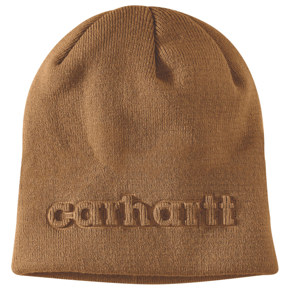 Carhartt Knit Embossed Beanie - Carhartt Brown