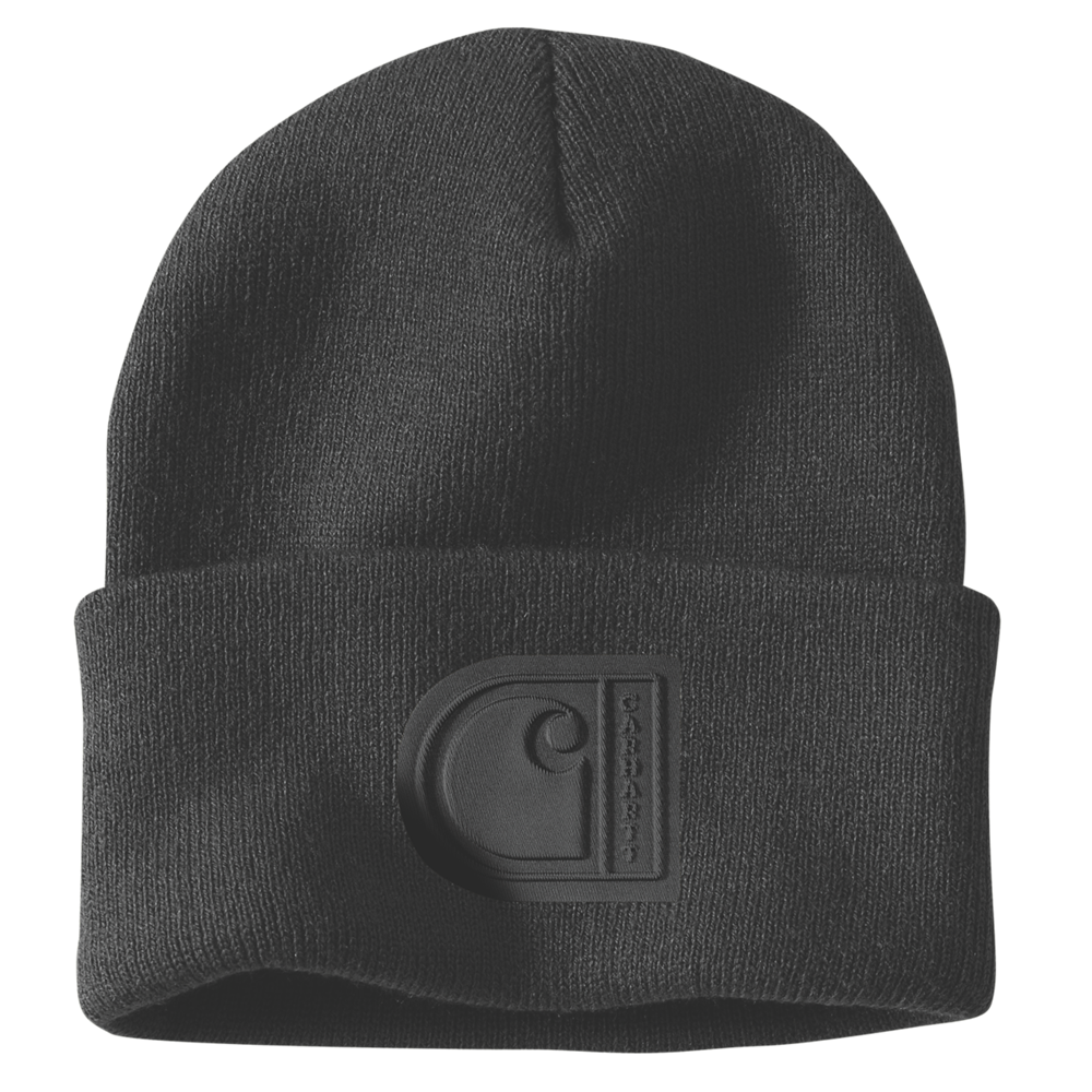 Carhartt Knit Cuffed C Patch Beanie - Black