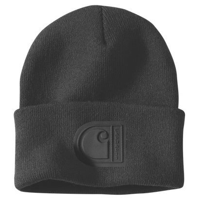Carhartt Knit Cuffed C Patch Beanie - Black