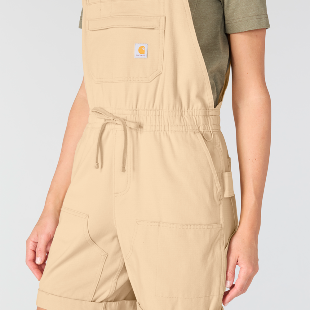 Carhartt Womens Force Ripstop Shortall - Classic Beige