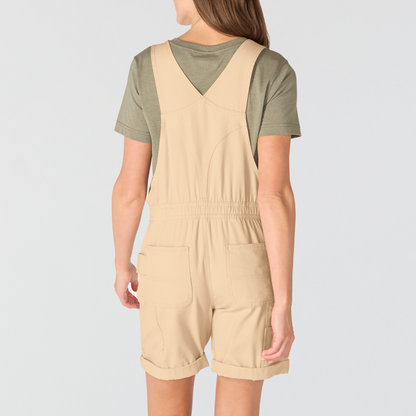 Carhartt Womens Force Ripstop Shortall - Classic Beige (back)