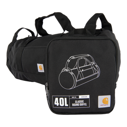 Carhartt 40L Classic Round Duffel - Black