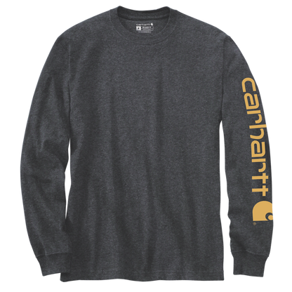 Carhartt Mens Relaxed Fit Long Sleeve T-Shirt With Sleeve Logo - view 3