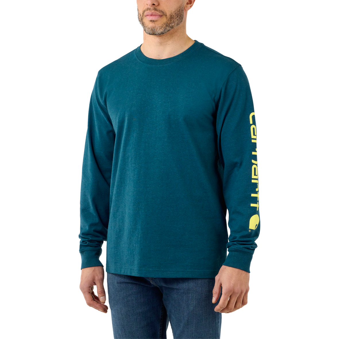 Carhartt Men′s Relaxed Fit Long Sleeve T-Shirt With Sleeve Logo