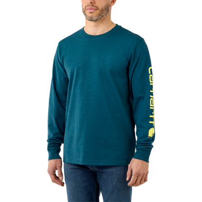 Carhartt Men′s Relaxed Fit Long Sleeve T-Shirt With Sleeve Logo