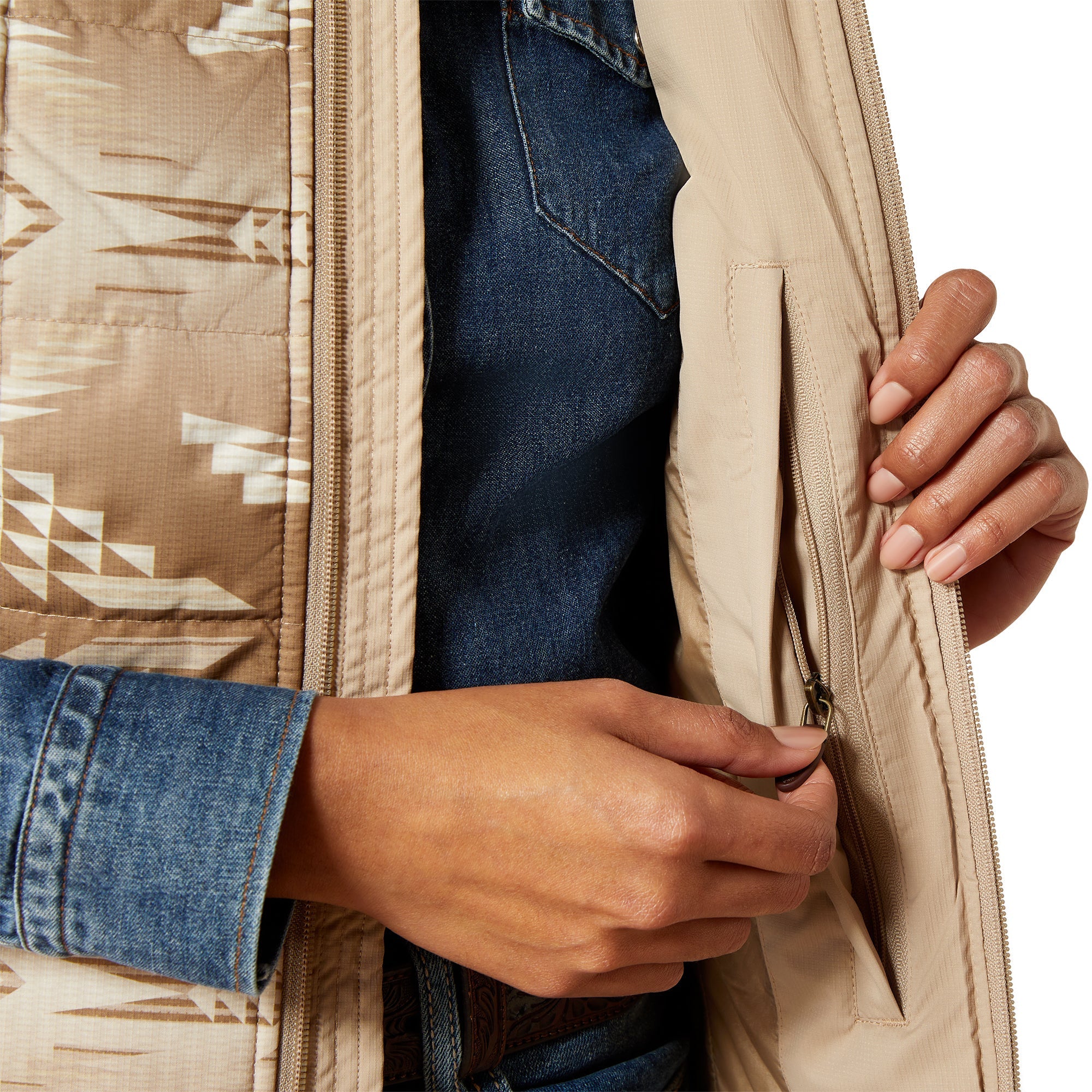Crius Insulated Vest - Savannah w Dune Print