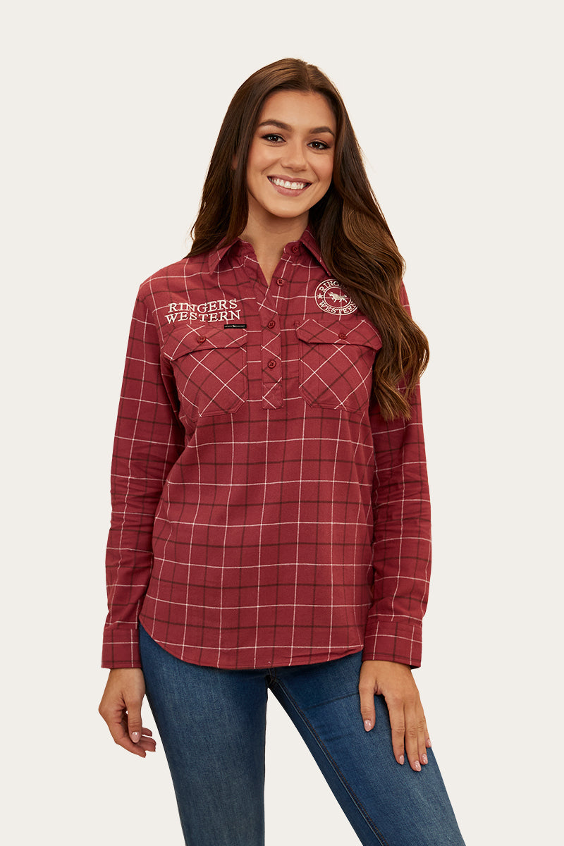 Ringers Western Delaney Womens Half Button Flannel
