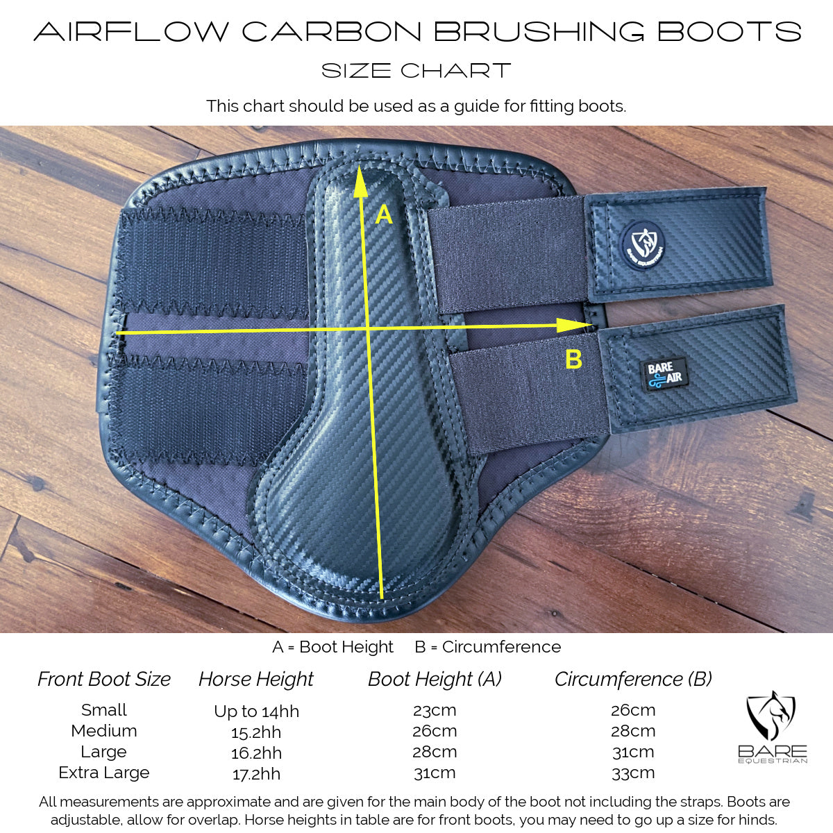 BARE Equestrian Horse Wear AIRFLOW Carbon Brushing Boots