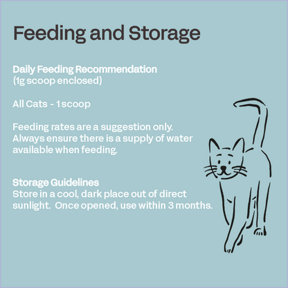 Fourflax Feline Oral Guard feeding and storage