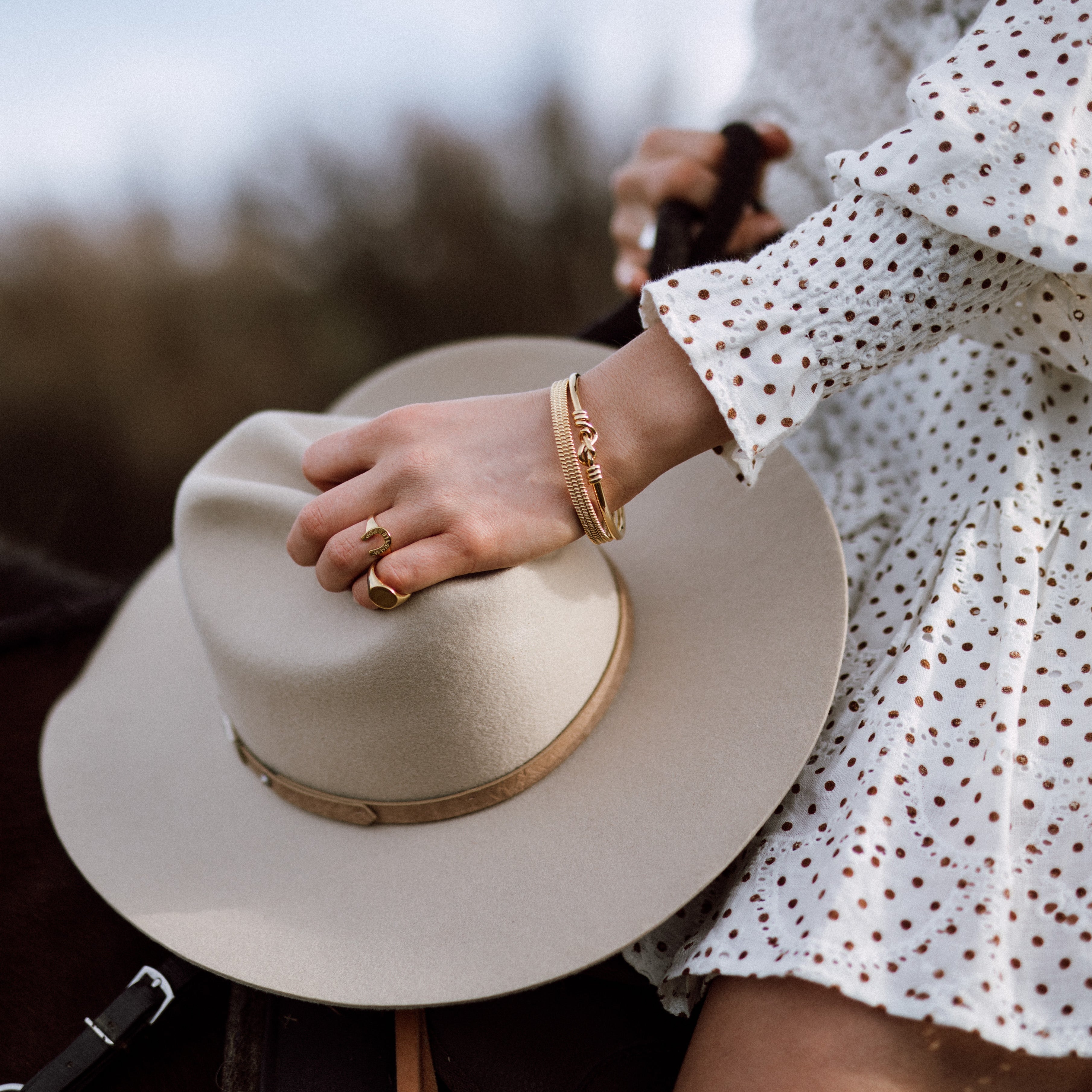 Whistle &amp; Pop Trailblazer Trusty Steed Horseshoe Signet Ring