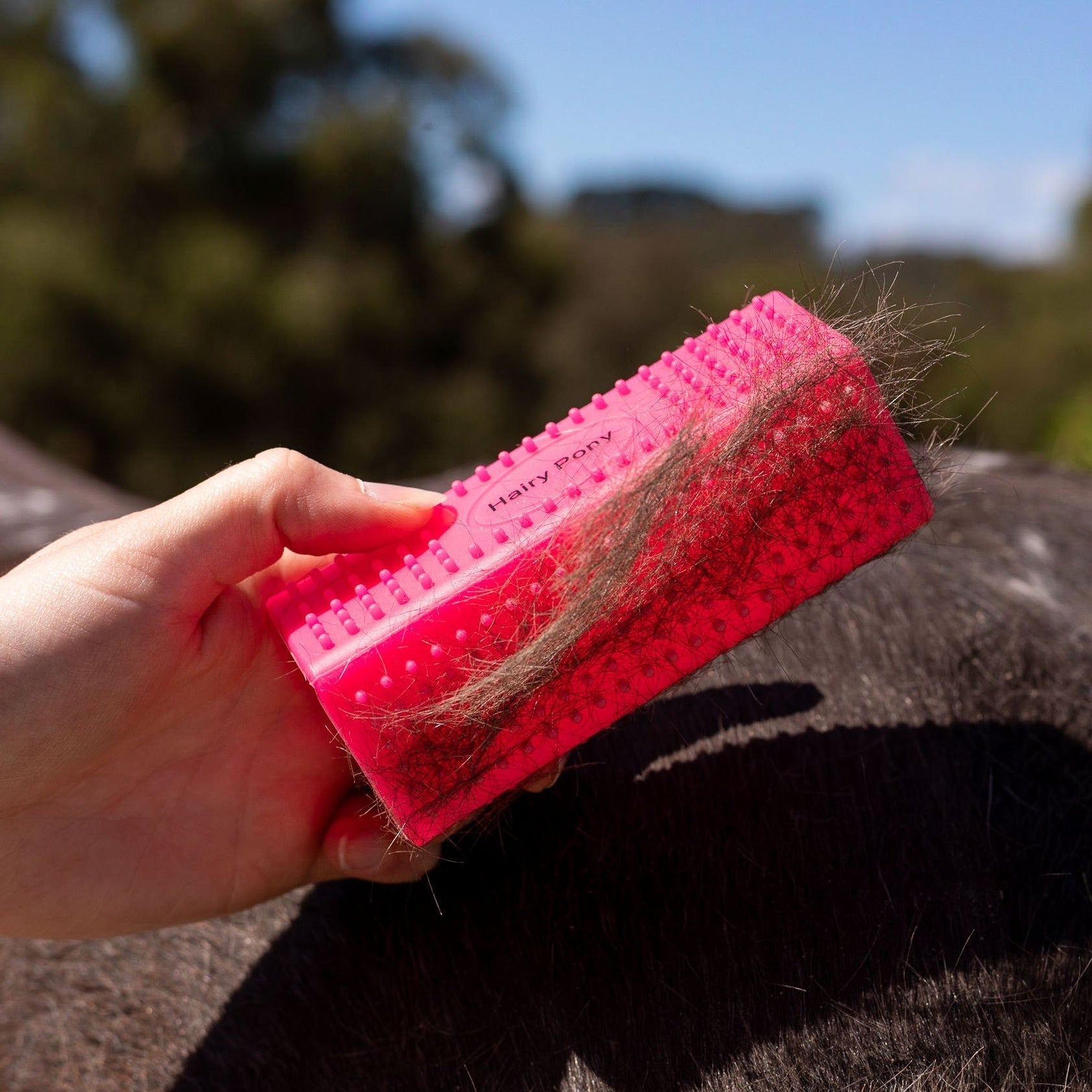 Hairy Pony Horse Grooming Block