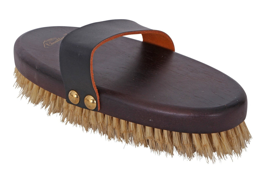 Cavallino Pig Bristle Brush with Leather Strap
