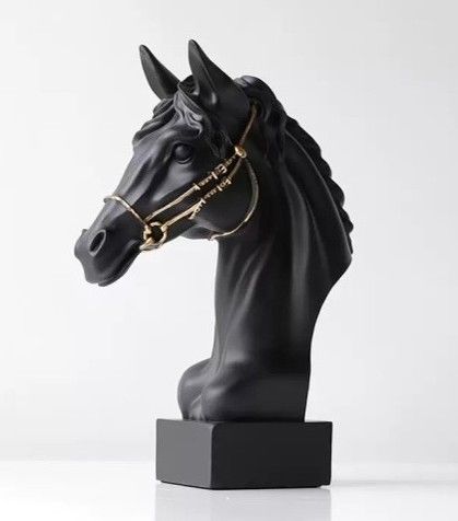 Horse Head with Gold Bridle